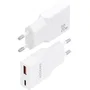 Aisens Cargador de Pared GaN 20W A110-0998 Blanco con USB-C y USB-A